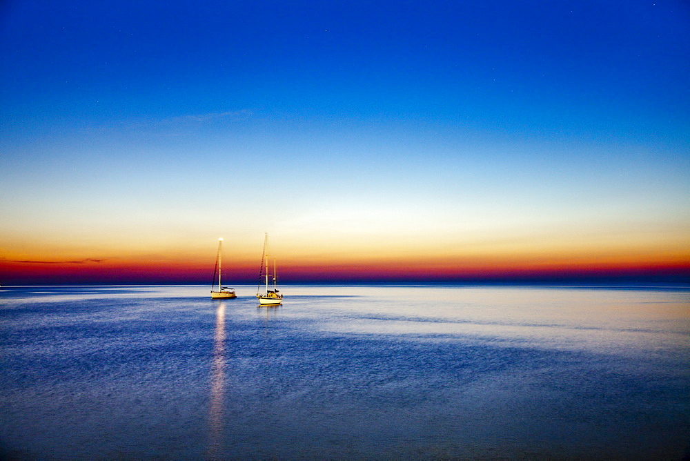 Sea at night, CefalË™, Palermo, Sicily, Italy