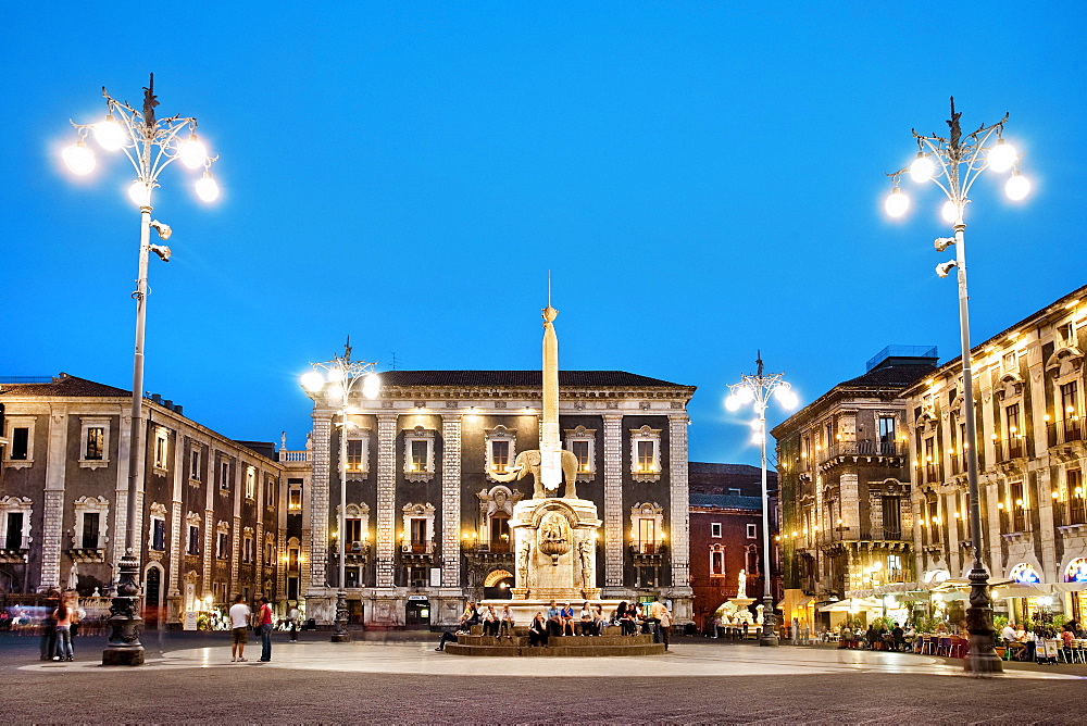 Elephant statue, Piazza Duomo, Catania, Sicily, Italy