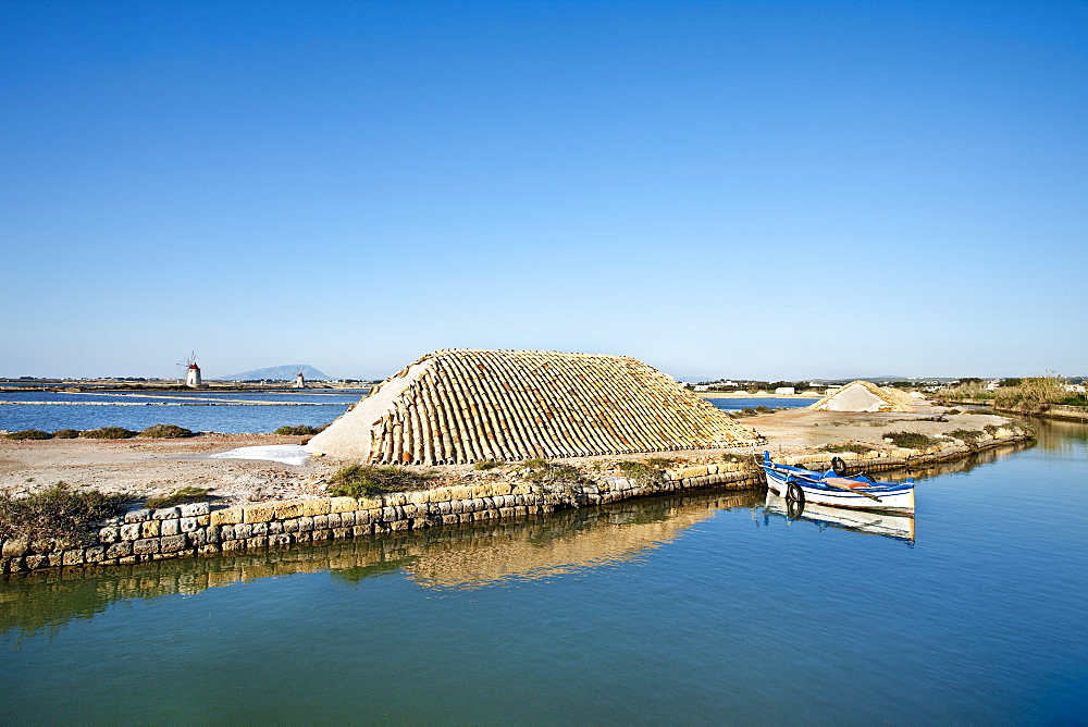 Windmill, Saline Infersa, Marsala, Sicily, Italy