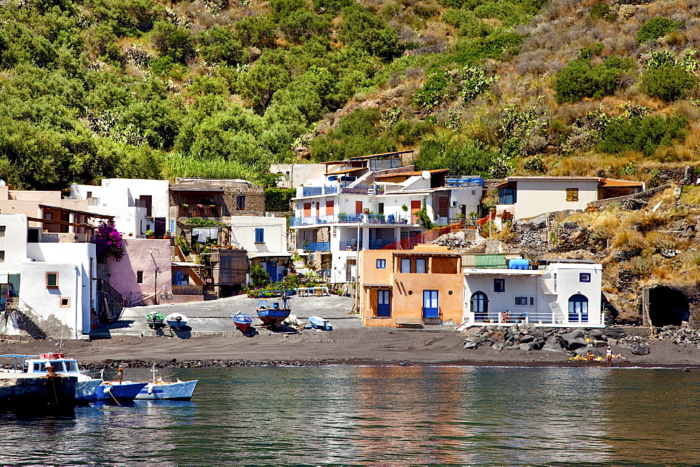 Harbour, Rinella, Salina Island, Aeolian islands, Sicily, Italy