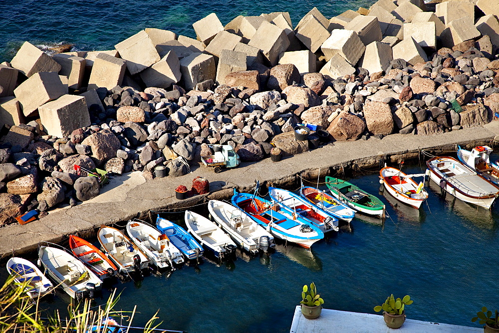 Harbour, Malfa, Salina Island, Aeolian islands, Sicily, Italy