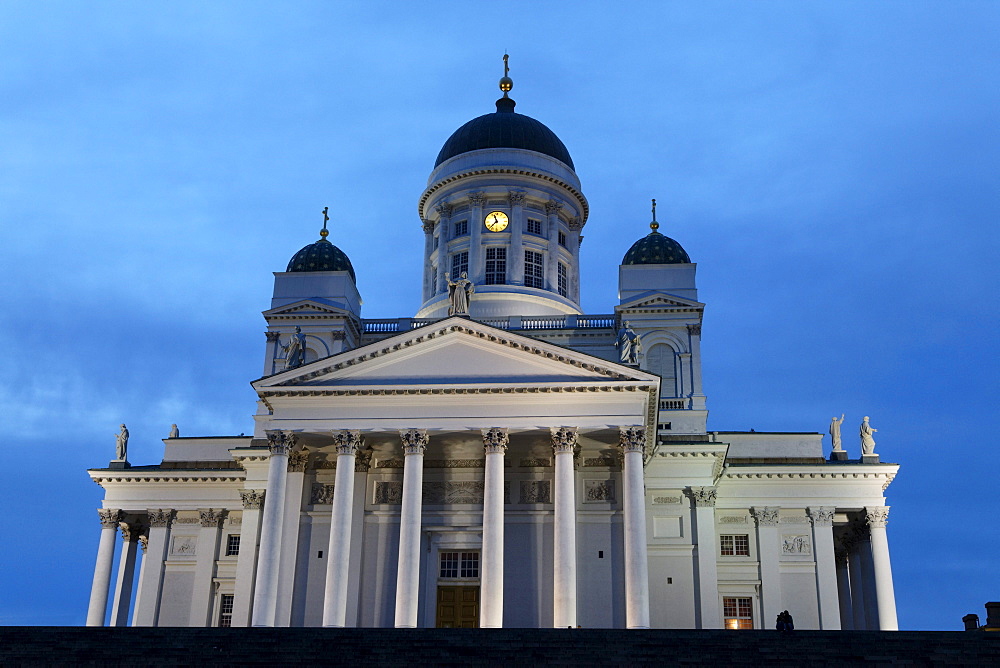 Hensinki cathedral in the evening light, Helsingin Tuomiokirko, Helsinki, Finland