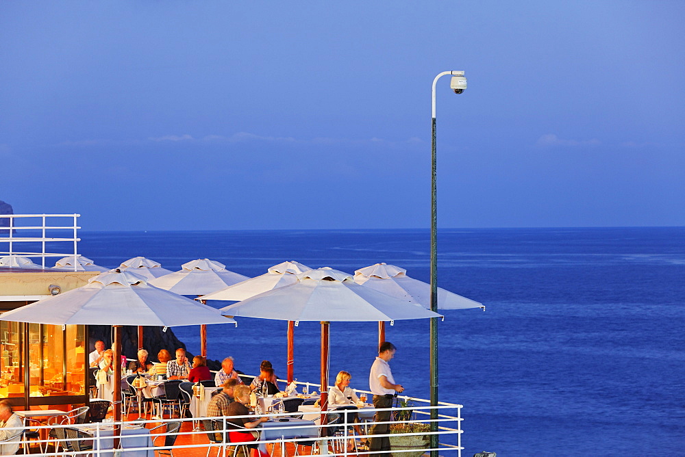 Restaurant at the lido beach complex facilities, Funchal, Madeira, Portugal