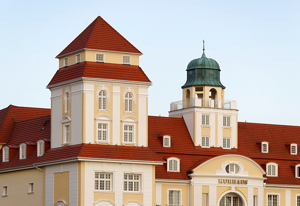 Spa hotel at Baltic resort Binz, Ruegen, Mecklenburg-Western Pomerania, Germany, Europe