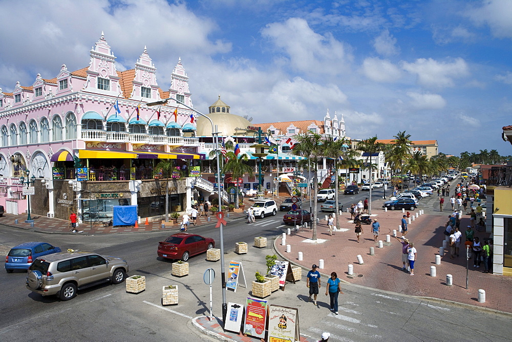 Colorful Dutch-influenced architecture, Oranjestad, Aruba, Dutch Caribbean