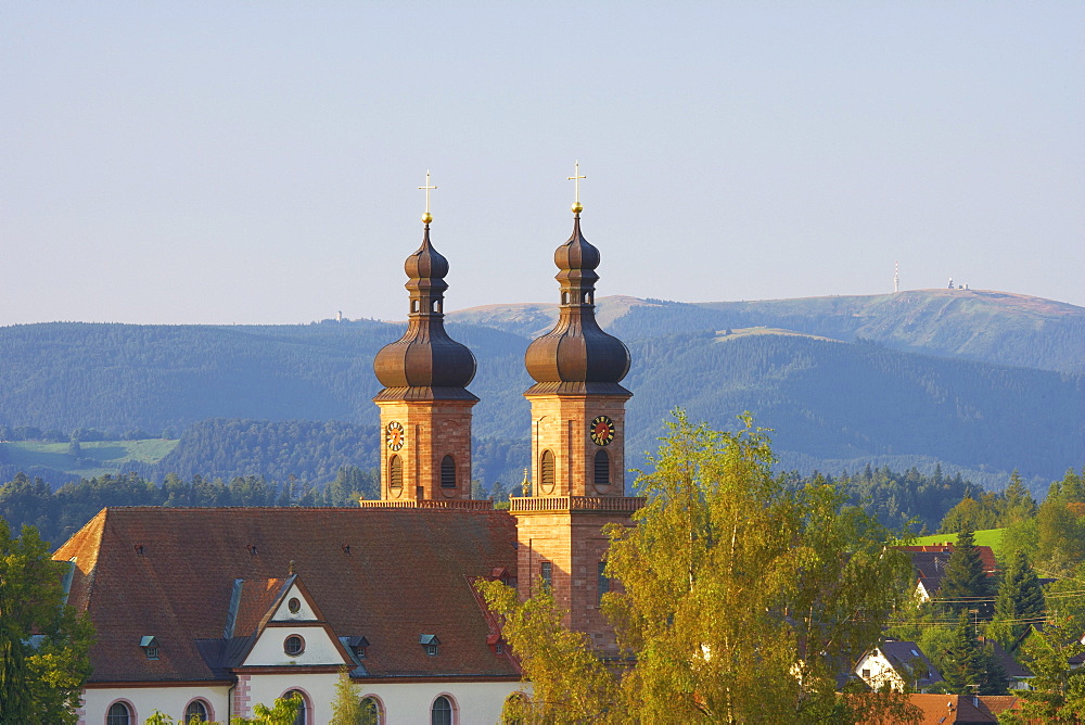 Village of St. Peter with abbey, architect Peter Thumb, Southern Part of Black Forest, Black Forest, Baden-Wuerttemberg, Germany, Europe