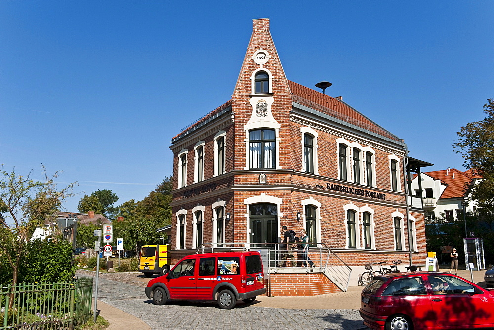 Brick building, Wustrow, Fischland-Darss-Zingst, Mecklenburg-Vorpommern, Germany