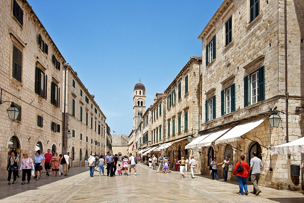 Main street, Stradun, old town, Dubrovnik, Dalmatia, Croatia