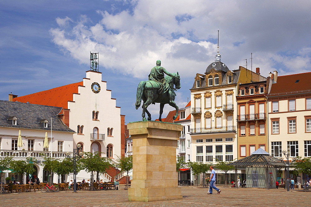 Landau, town hall square, Centre, Suedliche Weinstrasse, German Wine Route, Palatinate, Rhineland-Palatinate, Germany, Europe