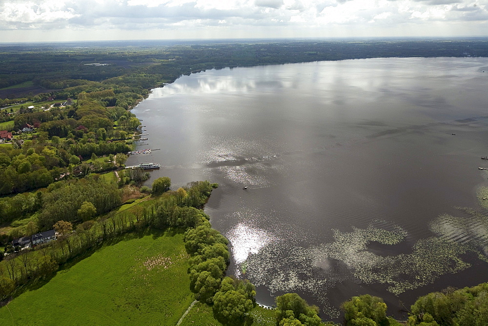 Aerial view of Zwischenahn Lake, near Bad Zwischenahn, Lower Saxony, Germany