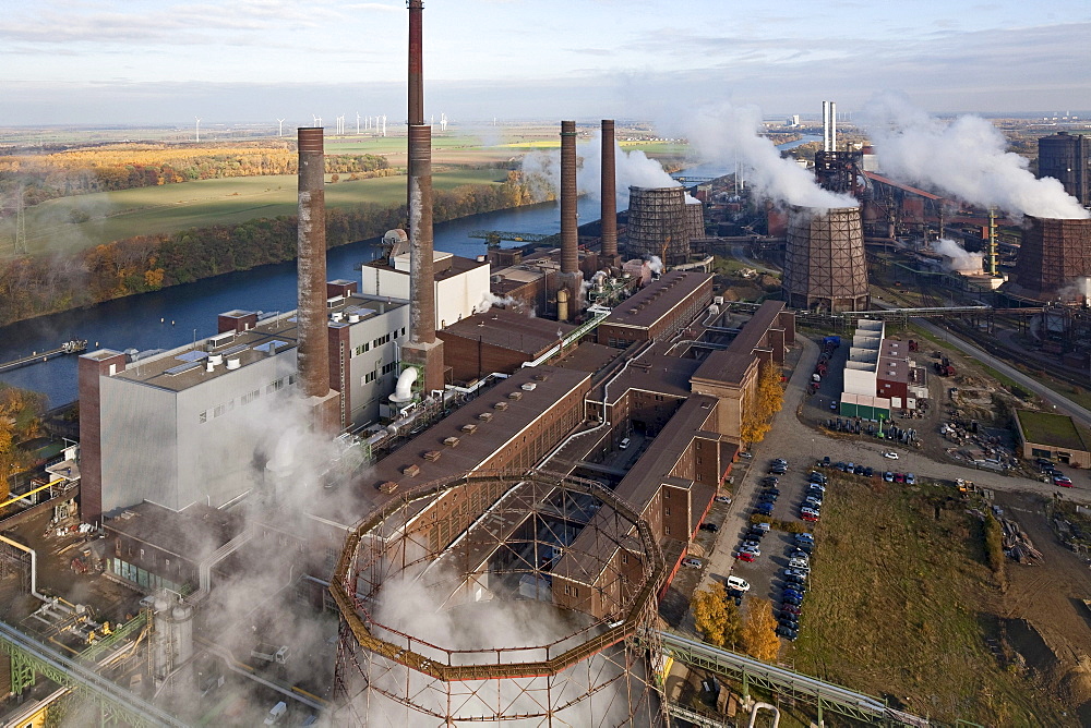 Aerial of Salzgitter Steelworks, Lower Saxony, Germany