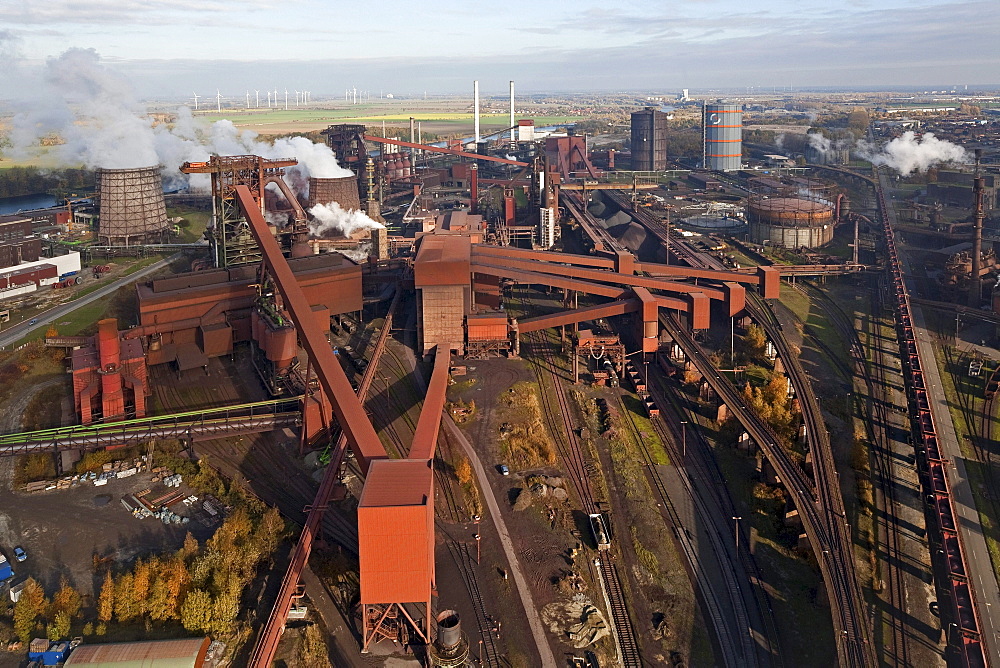 Aerial of Salzgitter Steelworks, Salzgitter, Lower Saxony, Germany