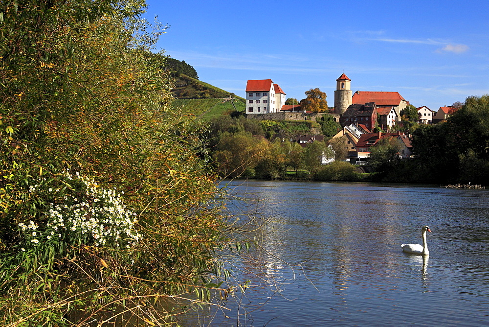 Castle, Homburg am Main, Main river, Spessart, Franconia, Bavaria, Germany