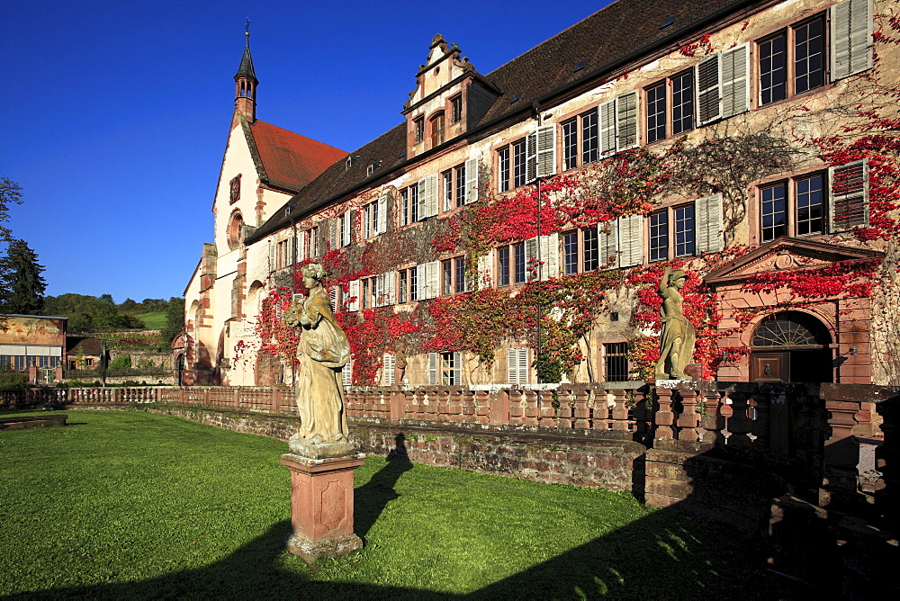 Bronnbach Cistercian monastery, Tauber valley, Romantic Road, Baden-Wurttemberg, Germany