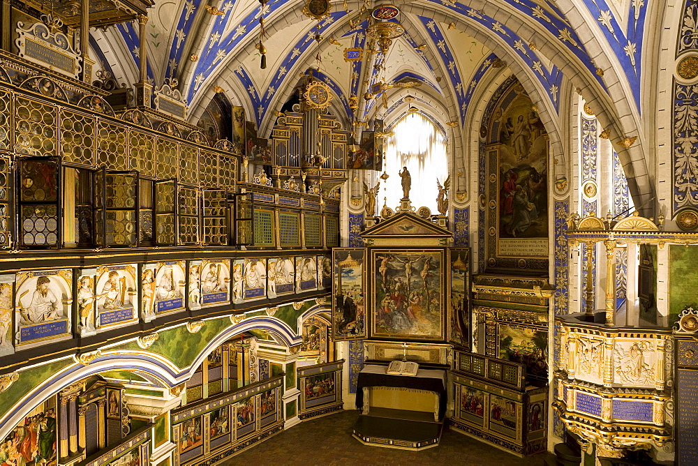 Interior view of the renaissance chapel of Celle Castle, Celle, Lower Saxony, Germany, Europe