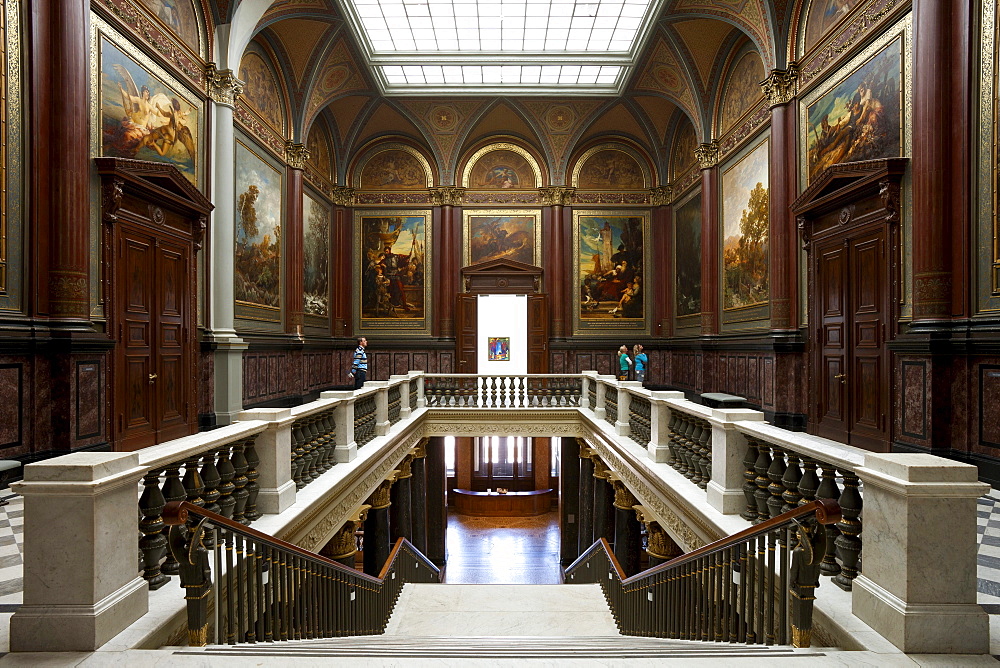 Staircase from 1869, Hamburger Kunsthalle, Hanseatic city of Hamburg, Germany, Europe