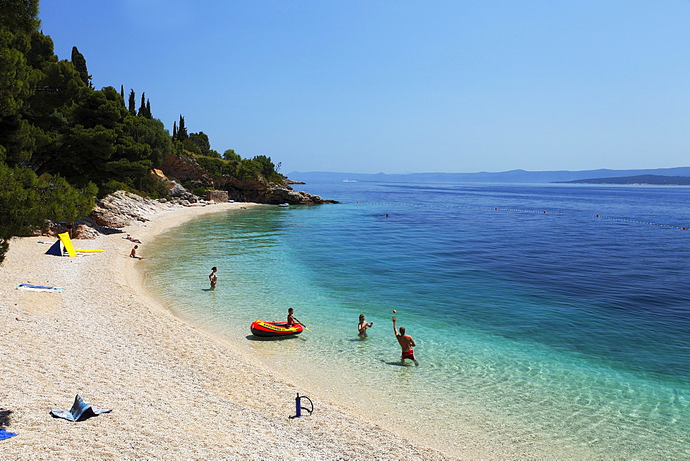 Bathing beach, Murvica, Bol, Brac, Split-Dalmatia, Croatia