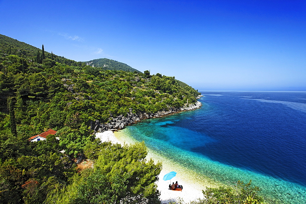 Bathing bay near Racisce, Korcula, Dubrovnik-Neretva County, Dalmatia, Croatia