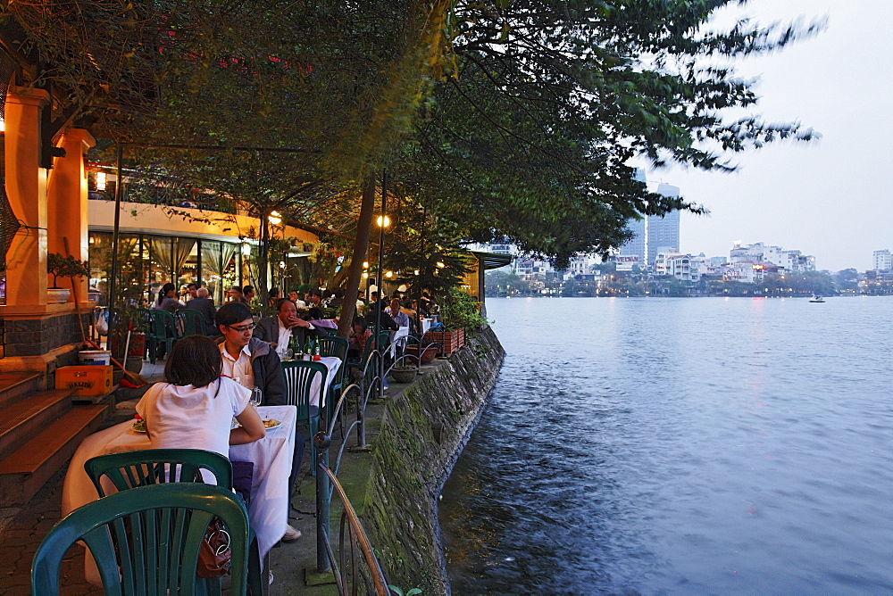 Restaurant near Truc Bach Lake, Hanoi, Bac Bo, Vietnam