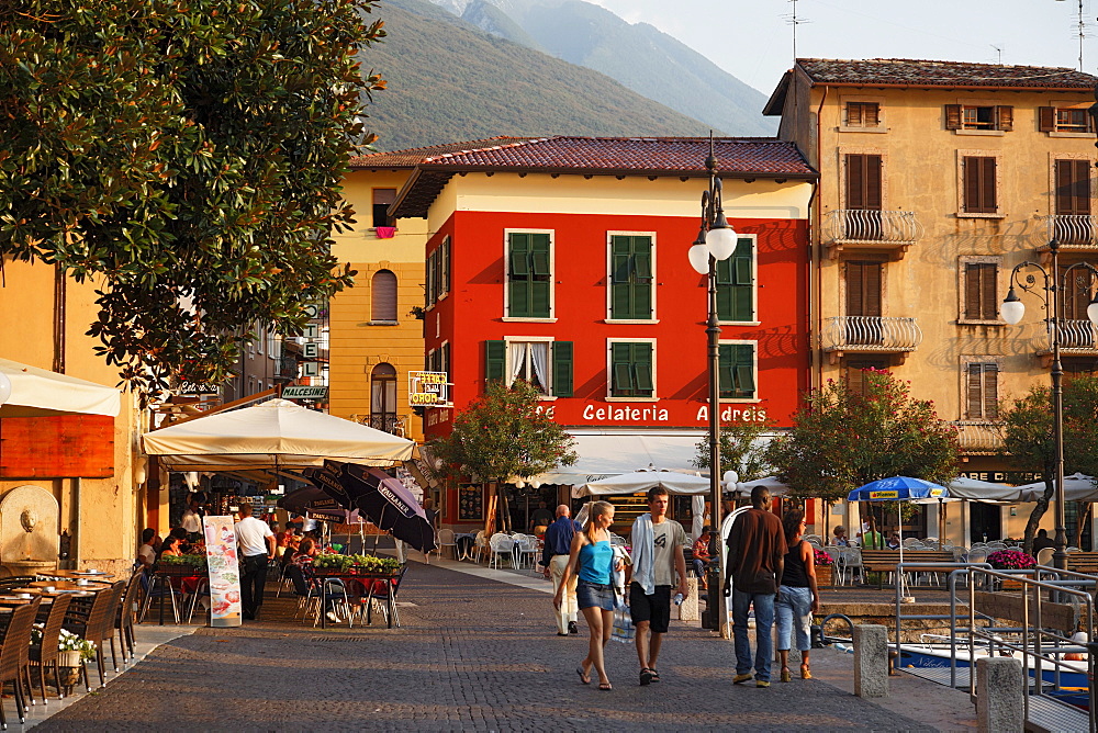 People strolling, Malcesine, Lake Garda, Veneto, Italy