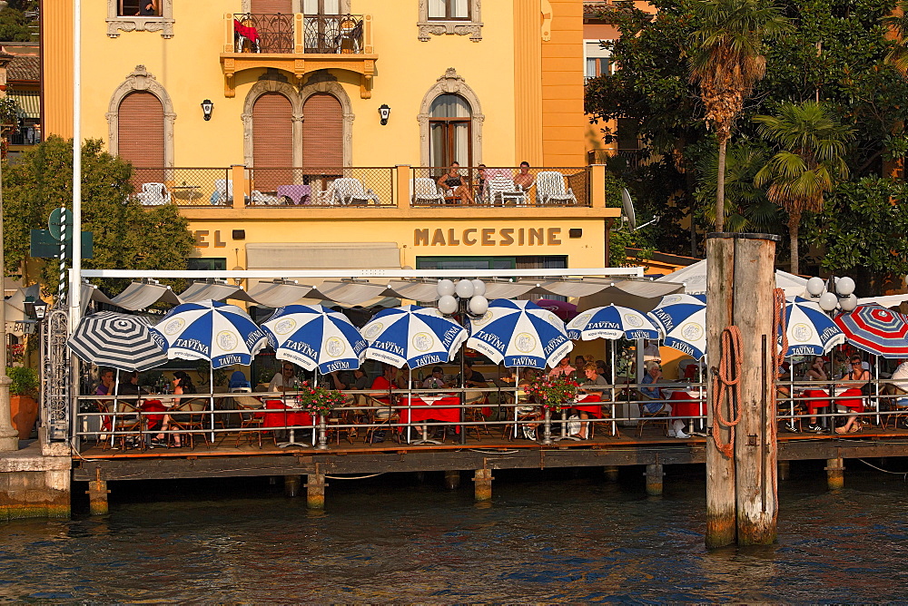 Restaurant, Malcesine, Lake Garda, Veneto, Italy