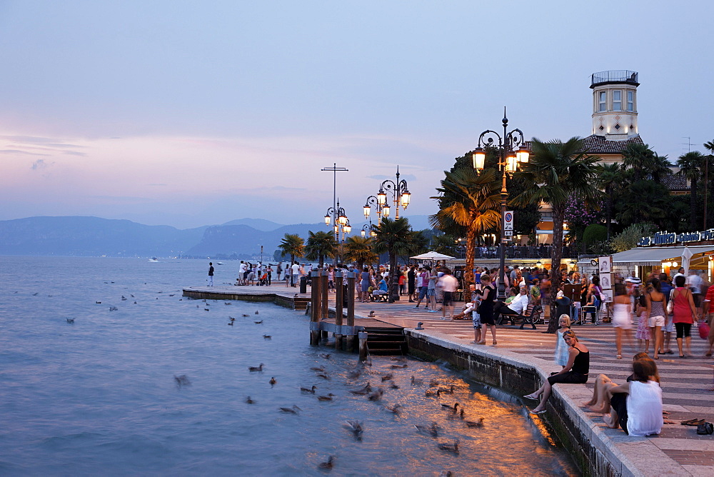 Promenade, Lazise, Lake Garda, Veneto, Italy