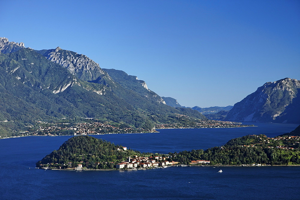 High angle view, Bellagio, Lake Como, Lombardy, Italy