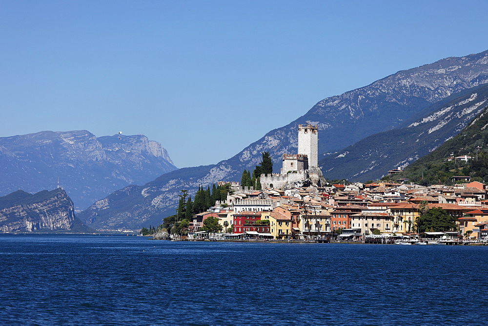 Panorama, Scaliger Castle, Malcesine, Lake Garda, Veneto, Italy