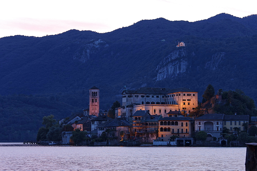 Twilight, Isola San Giulio, Lago d' Orta, Piedmont, Italy