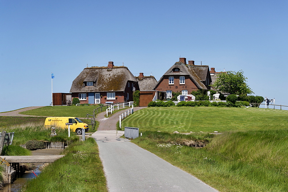 Westerwarft, Hallig Hooge, North Sea, Schleswig-Holstein, Germany