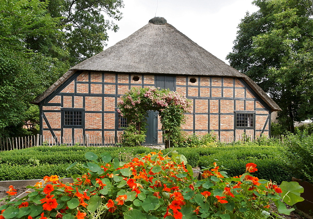 Dithmarscher Farmhouse, Dithmarscher State Museum Meldorf, Meldorf, Dithmarschen, Schleswig-Holstein, Germany