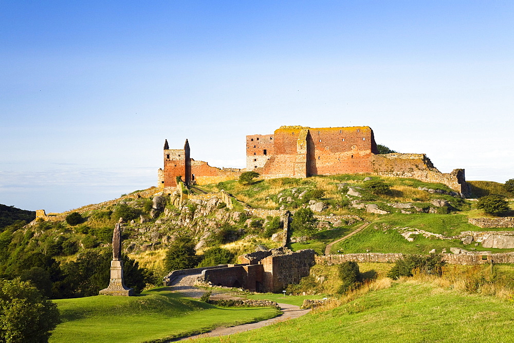 Ruins of the castle Hammershus, Bornholm, Denmark, Europe