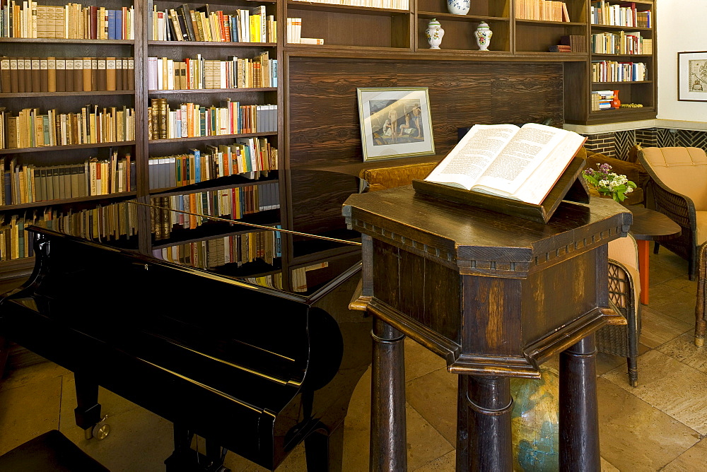 Study at Gerhart-Hauptmann-Haus, Haus Seedorn, Kloster, isle of Hiddensee, Mecklenburg-Western Pomerania, Germany, Europe