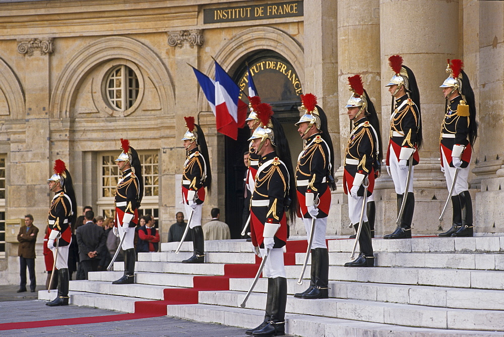 Institut de France, classical French baroque palace, five academies, French language, 6e Arrondissement, Paris, France