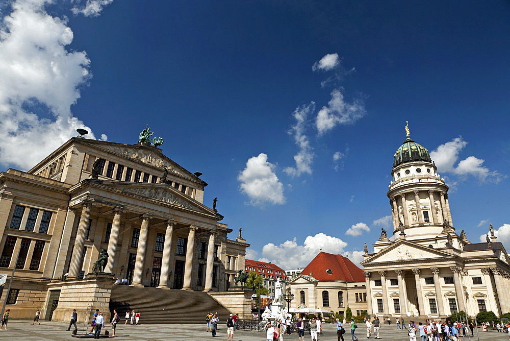 Gendarmenmarkt, Konzerthaus and Franzoesische Dom, French Cathedral, Mitte, Berlin, Germany