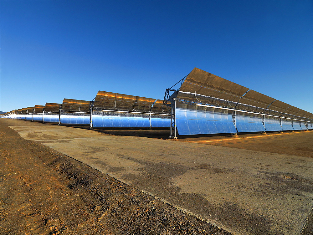 Andasol 1, the first solar parabolic trough power plant in Europe near Guadix, Calahorra, Granada, Andalusia, Spain