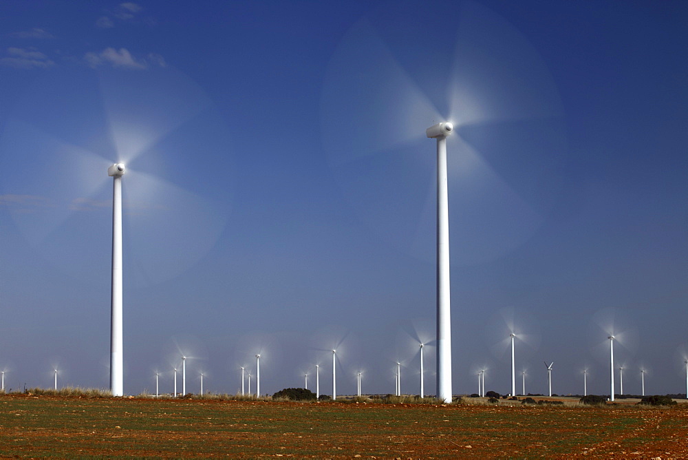Windpark Atalaya de Canavate, Honrubia, La Mancha, Castilla, Spain