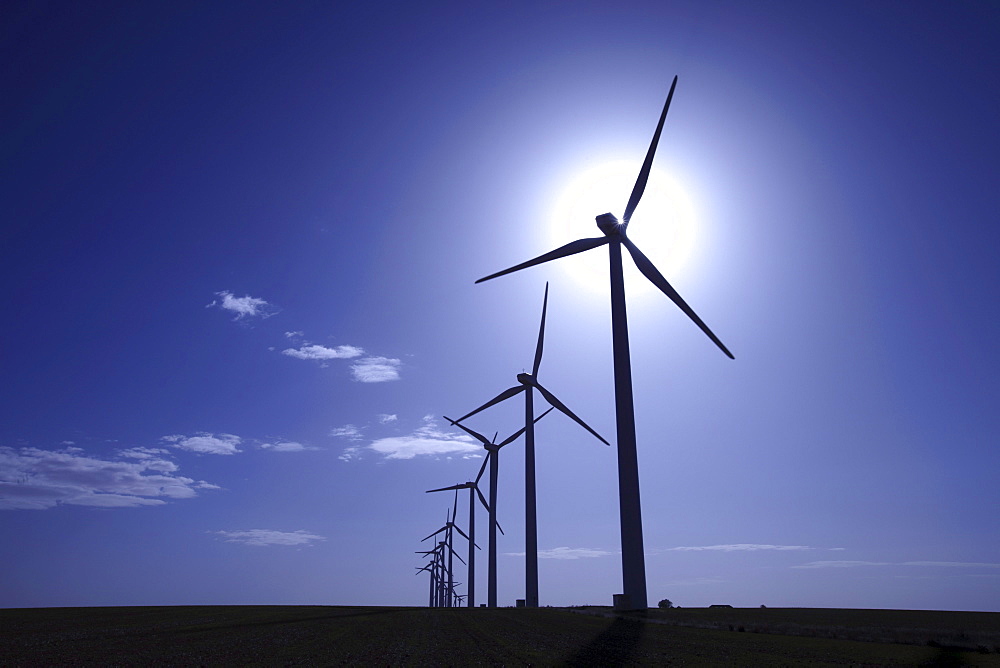 Windpark Atalaya de Canavate, Honrubia, La Mancha, Castilla, Spain