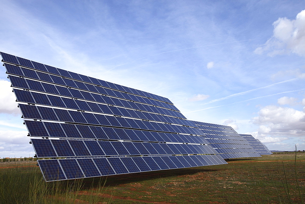 Photovoltaic Plant near Valdepenas, La Mancha, Castilla, Spain