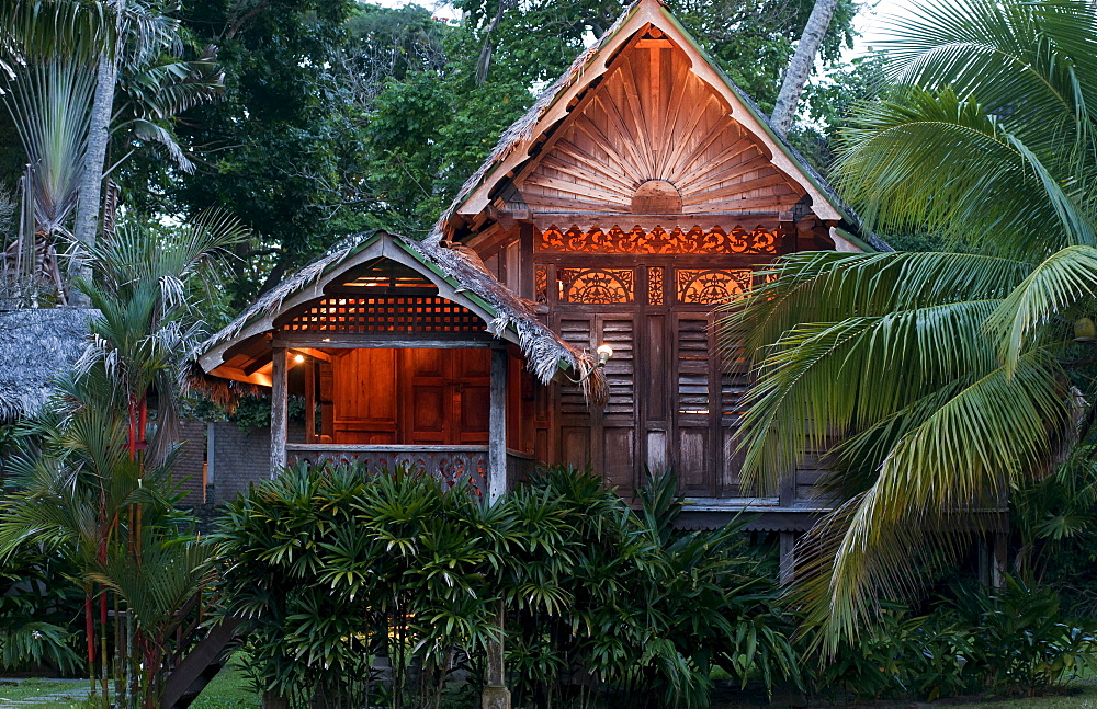 Traditional Malay house, Bon Ton Resort, Lankawi Island, Malaysia, Asia