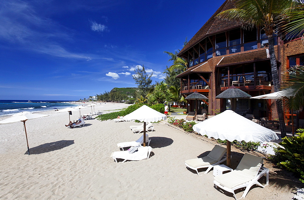 Saint Alexis hotel at the beach, Saint Gilles les Bains, La Reunion, Indian Ocean