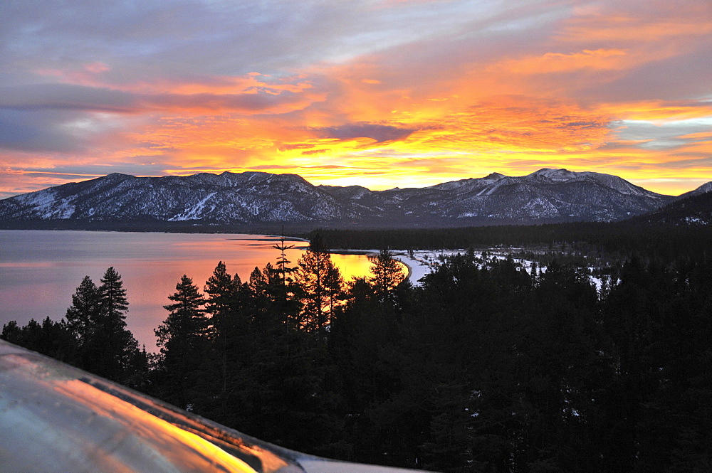 Sunrise at Lake Tahoe, North California, USA, America