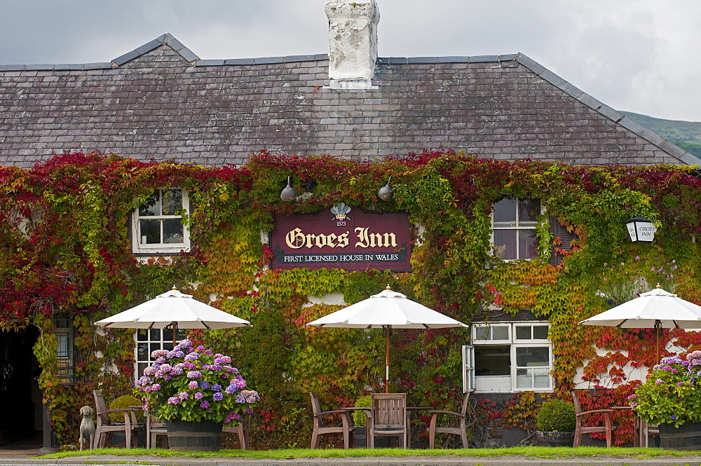 The historic Groes Inn, Conwy, Wales, UK