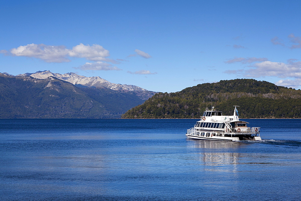 Ship at Lago Nahuel Huapi, near San Carlos de Bariloche, Rio Negro, Patagonia, Argentina