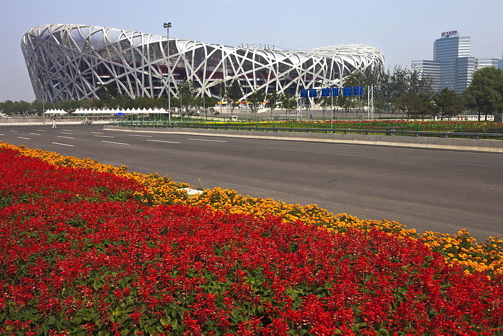 Olympic national stadium, birds nest, Peking, Beijing, People's Republic of China