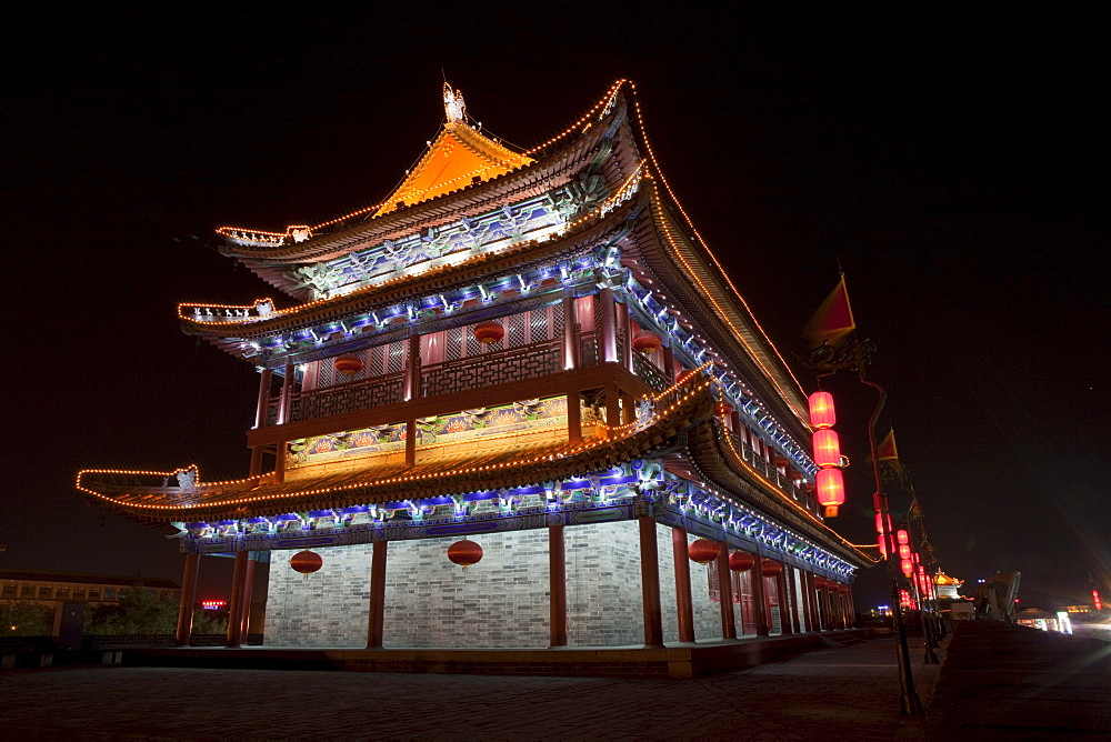 City wall of Xi'an, Shaanxi Province, People's Republic of China