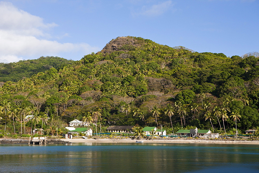 Village on Makogai Island, Lomaviti, Fiji