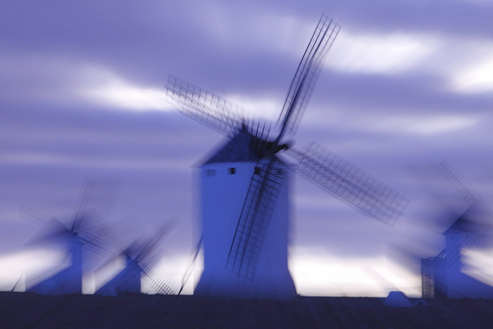 Windmills in Campo de Criptana, la Mancha, Castile, Spain