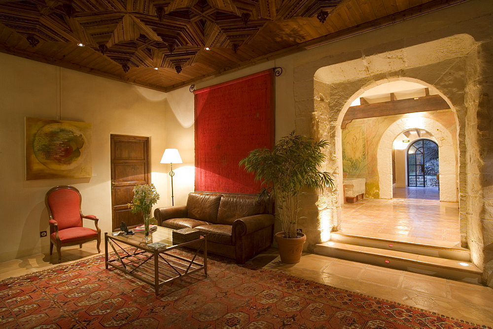 Lobby Lounge at La Reserva Rotana Finca Hotel Rural, Near Manacor, Mallorca, Balearic Islands, Spain