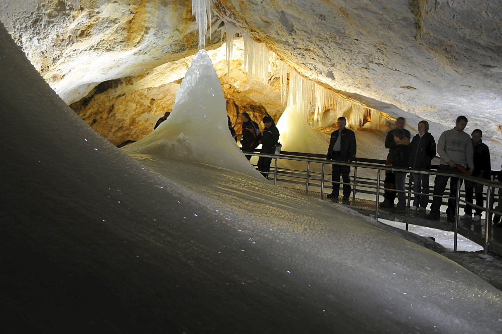 Icecave Dobsinska at the National Park Slovak Paradise, Slovakia, Europe